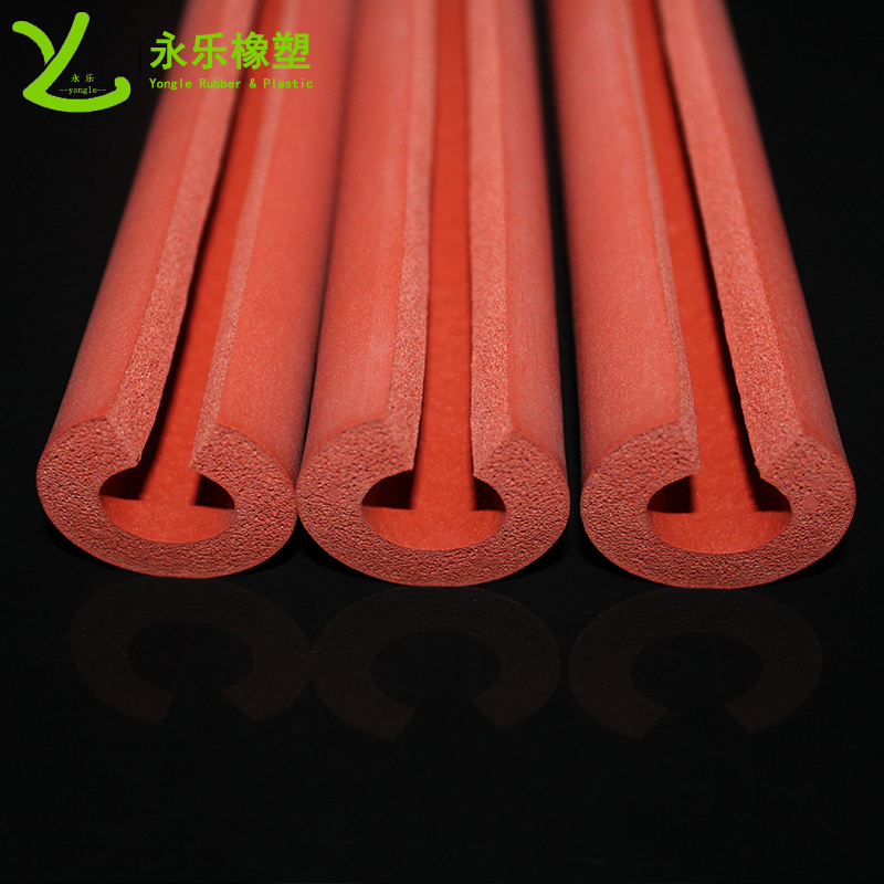 武清開口發(fā)泡硅膠管，耐高溫發(fā)泡硅膠管，保溫發(fā)泡硅膠管，隔熱發(fā)泡硅膠管