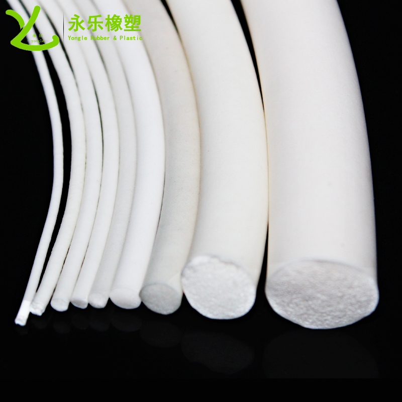 武清白色發(fā)泡硅膠條，無鹵發(fā)泡硅膠密封條，防水發(fā)泡硅膠密封條