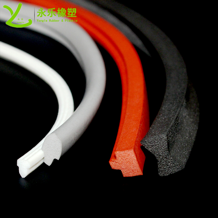 擠出發(fā)泡密封條，定制硅膠發(fā)泡密封條，耐高溫發(fā)泡硅膠密封條