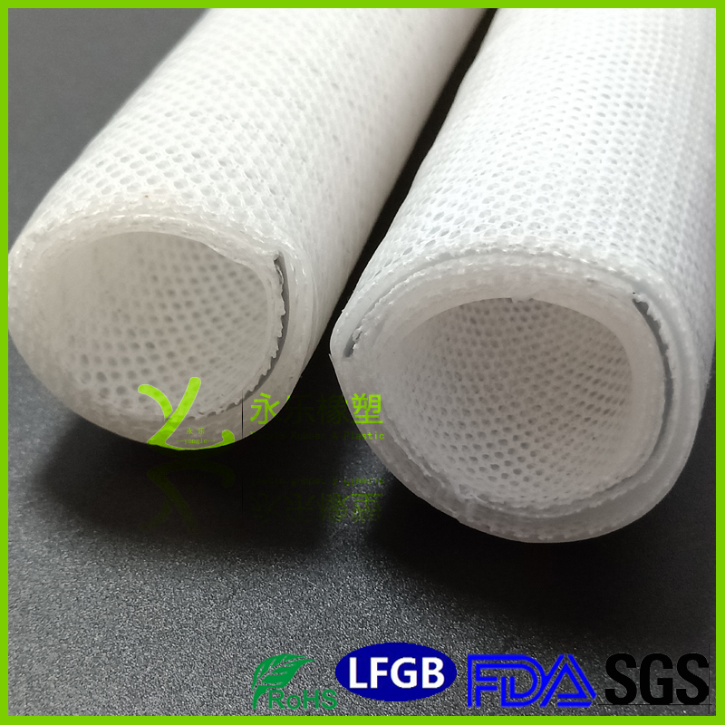 濱海新網狀夾線夾布編織硅膠管 制藥編織硅膠管 大口徑編織硅膠管