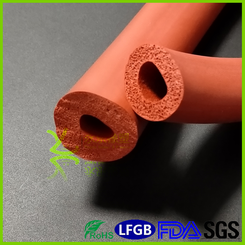 耐高溫硅膠保溫管,0.4低密度發(fā)泡保溫管,紅色硅膠抗老化回彈性好