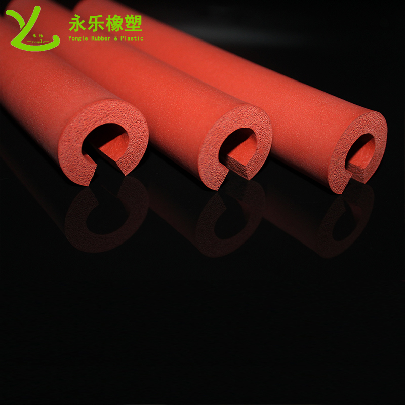 武清開口發(fā)泡硅膠管，耐高溫發(fā)泡硅膠管，保溫發(fā)泡硅膠管，隔熱發(fā)泡硅膠管