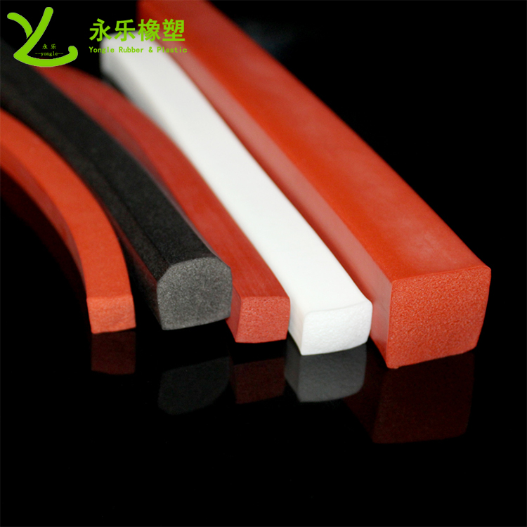 擠出防撞發(fā)泡硅膠條，阻燃發(fā)泡硅膠條，無氣味門窗發(fā)泡硅膠密封條