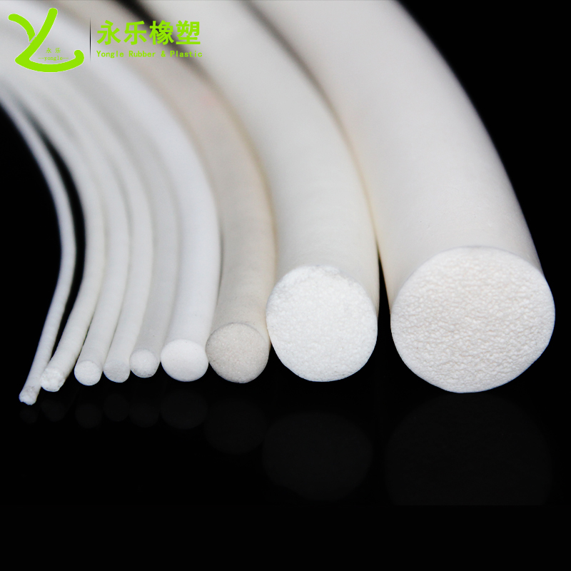 武清白色發(fā)泡硅膠條，無鹵發(fā)泡硅膠密封條，防水發(fā)泡硅膠密封條