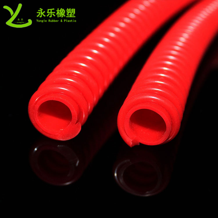 擠出醫(yī)用硅膠波紋管，紅色硅膠波紋管，耐高溫硅膠波紋管